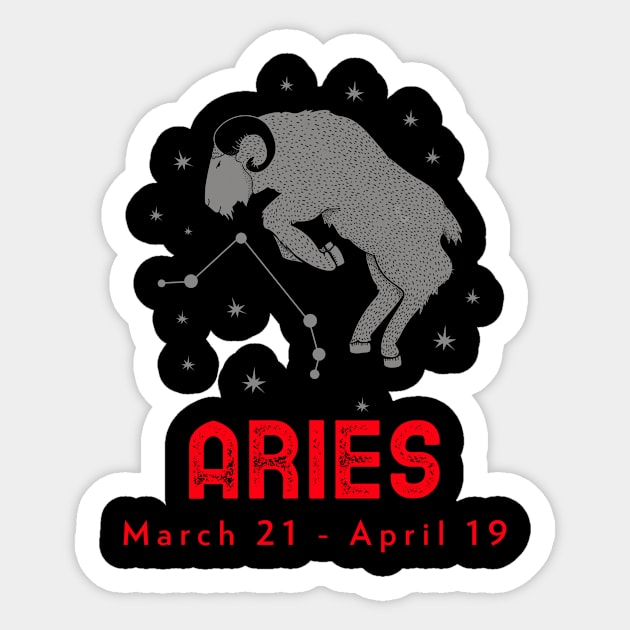 Aries Sticker by Conundrum Cracker